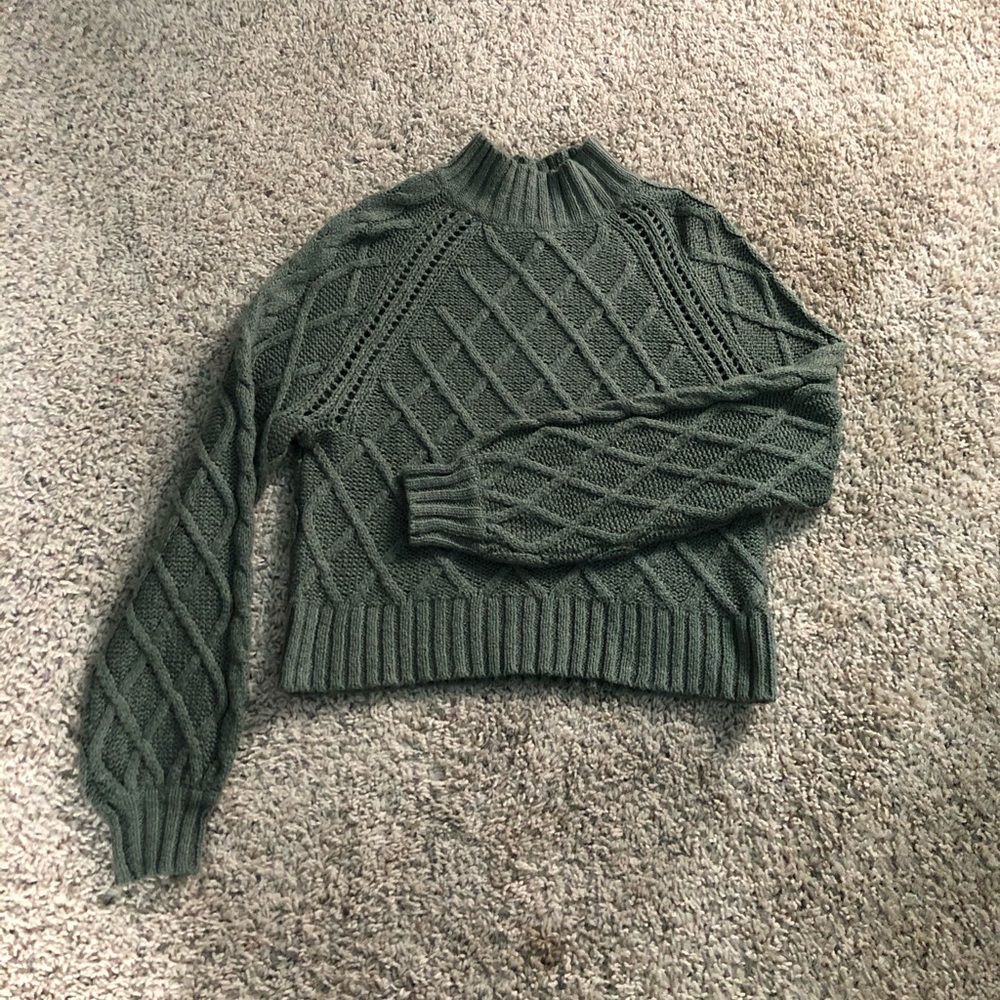 American Eagle Cropped Turtleneck Sweater